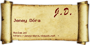 Jeney Dóra névjegykártya